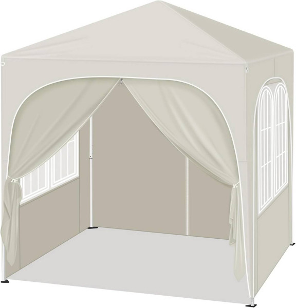 WOLTU Pavillon, Faltpavillon 2x2 m, mit 4 Seitenwänden, Partyzelt höhenverstellbar