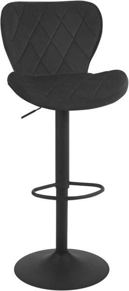 WOLTU bar stool height adjustable, swivel stool 360°, ergonomic, velvet metal frame