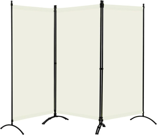 WOLTU folding screen 3-part 255x181 cm, room divider, privacy screen