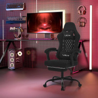 WOLTU Gaming Stuhl mit Massagefunktion, Taschenfederkissen, ergonomisch, Netzstoff