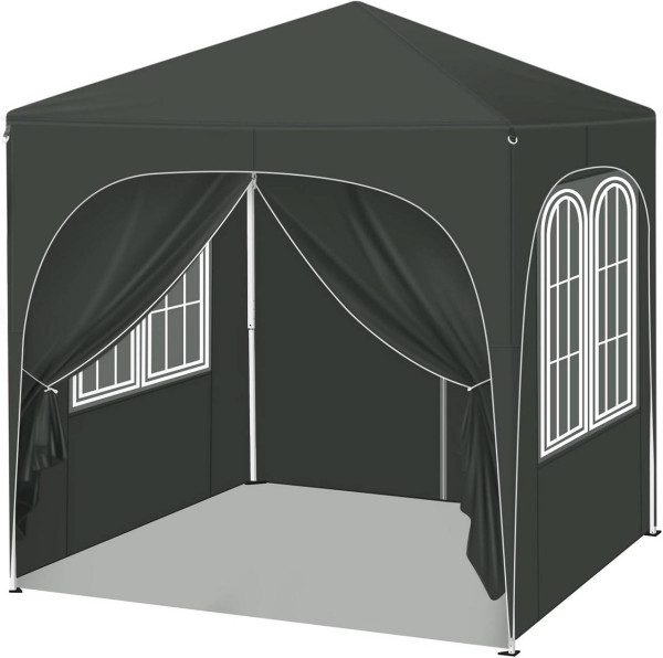 WOLTU Pavillon, Faltpavillon 2x2 m, mit 4 Seitenwänden, Partyzelt höhenverstellbar