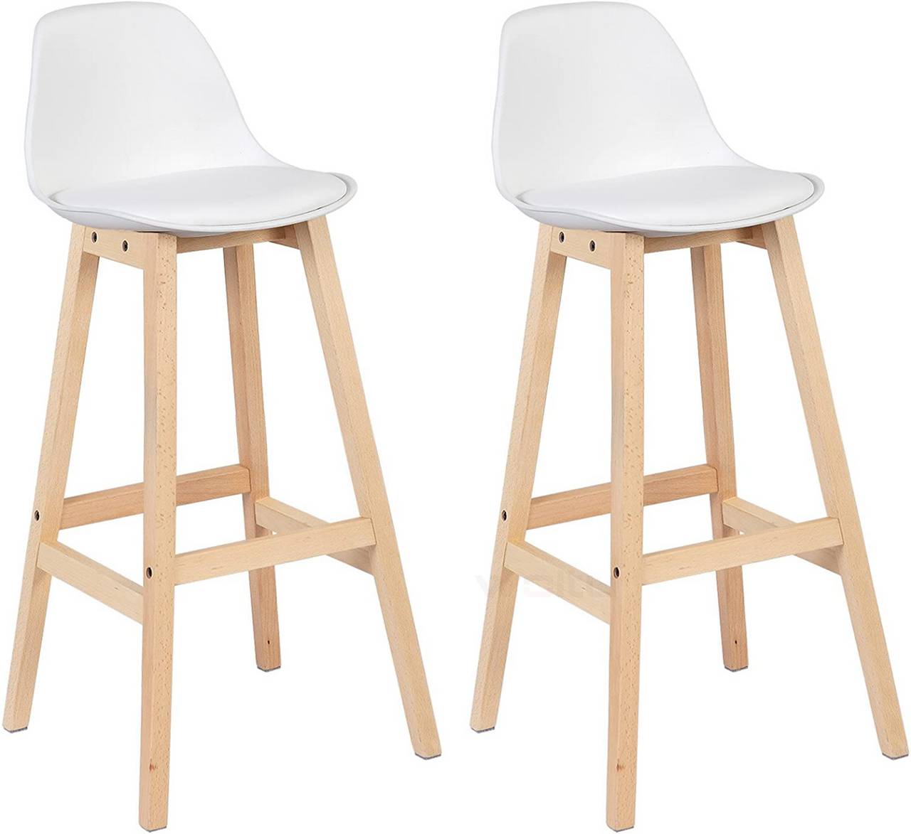 breakfast kitchen counter chairs bar stools set of 2  white