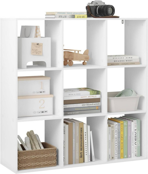 WOLTU Bookshelf with 9 compartments, cube shelf Standing shelf Storage shelf