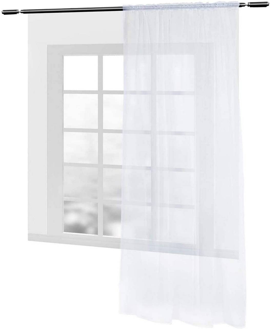 Gardinen Vorhang transparent mit Kräuselband Stores Wohnzimmer für Schiene Fensterschal Schlafzimmer Voile