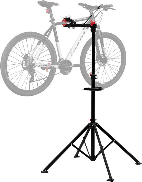 WOLTU Support de Vélo, Support Vertical Professionnel pour Vélo, Porte-vélo Extensible avec Bras Rotatif à 360° et Pieds, Porte Bicyceltte quadrangulaire, Hauteur Réglable, Charge de 25 kg, Noir