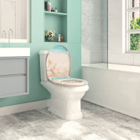 MANY Siège De Toilette Forme De U/V Abattant WC Rectangulaire Épaissis  Lunette De Toilette avec Fermeture en Douceur Cuvette Toilette (Noir,  Rouge, Jaune) : : Bricolage