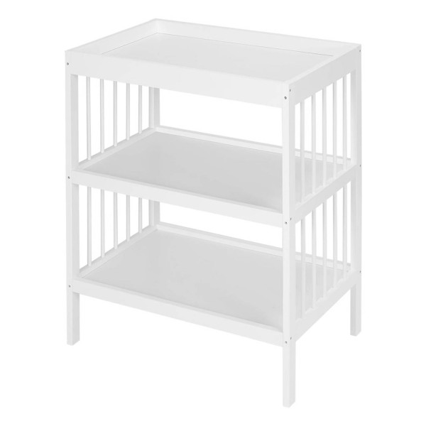 WOLTU Baby Changing Table with 2 Shelves Storage Shelf 75x92x51 cm White