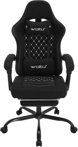 WOLTU gaming chair with massage function, pocket spring cushion, ergonomic, mesh fabric