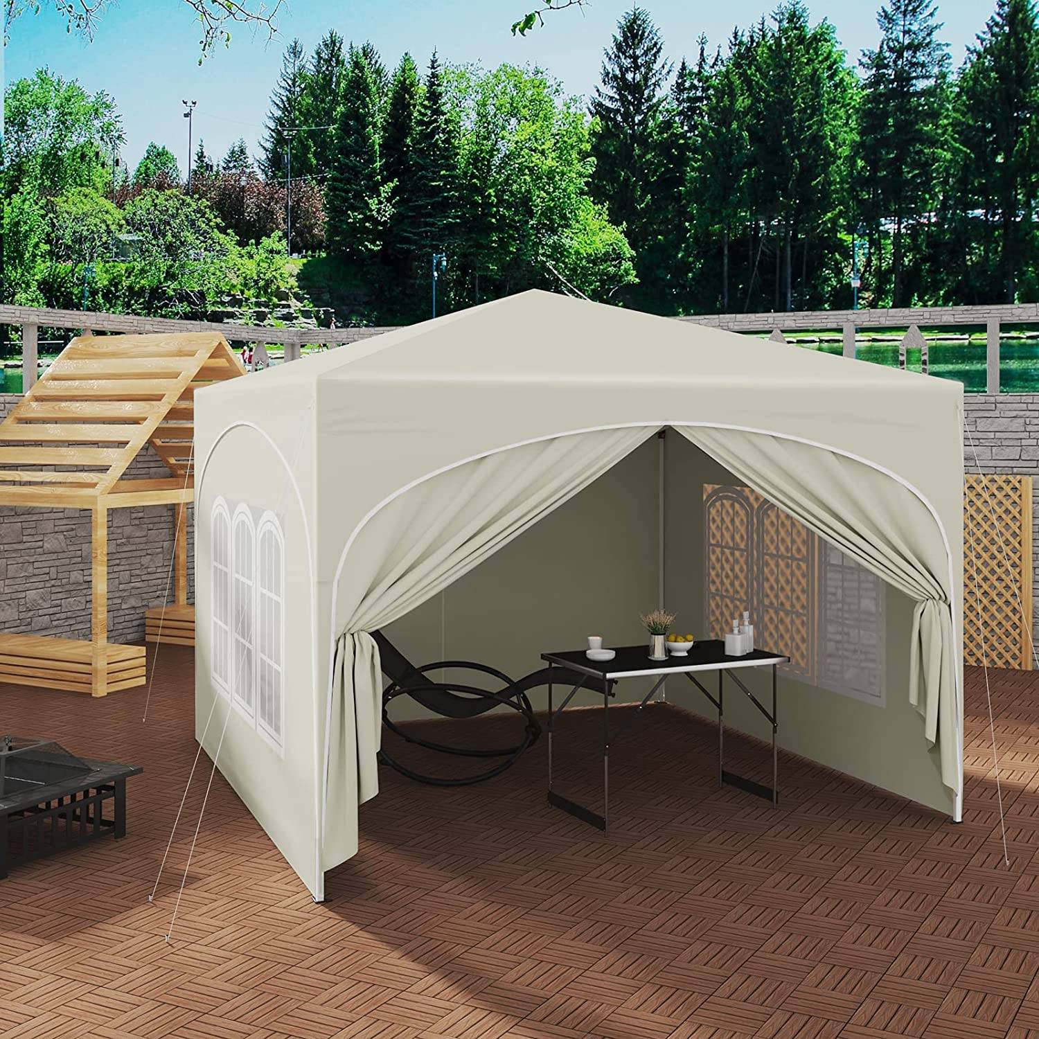 WOLTU-Tente de Jardin Pliable Imperméable, Protection Solaire UV