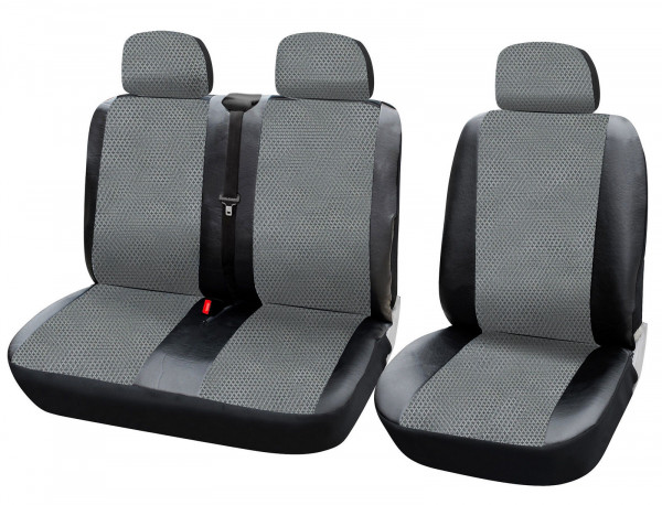 Coprisedili Anteriori Universali per Auto Seat Cover Protezione per Sedile  della Macchina Poliestere Grigio/Nero
