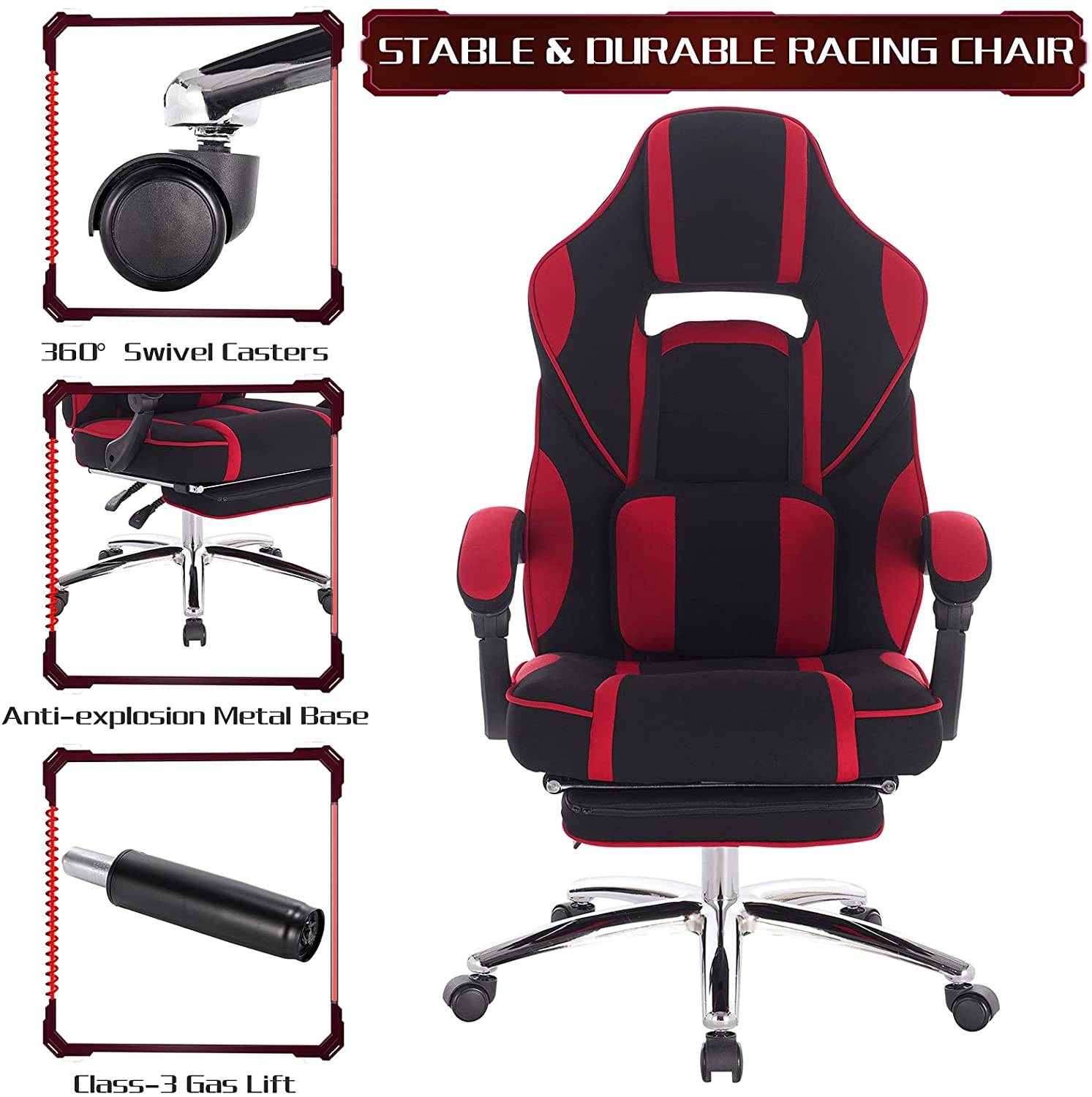 Business, Office & Industrial Racing Gaming Chair Recliner Swivel Computer  Office Executive Chairs W/ Footrest YA9305140