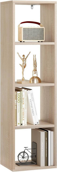 WOLTU Bücherregal mit 4 Ebenen, Würfelregal Standregal, 30x106,5x23,5 cm