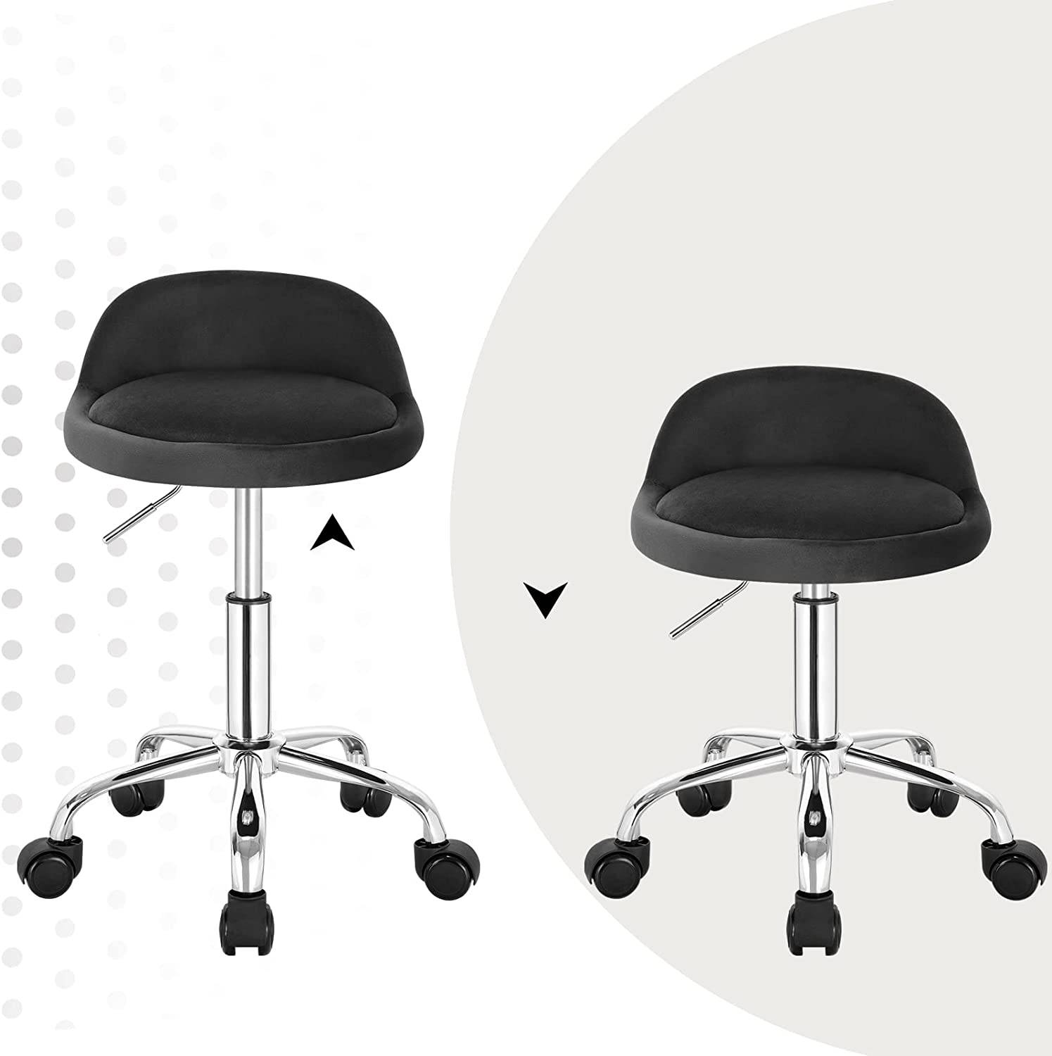 Silla de escritorio plegable con ruedas, silla de oficina plegable con  tablero de escribir, silla de oficina ergonómica con brazos, cómoda silla  de