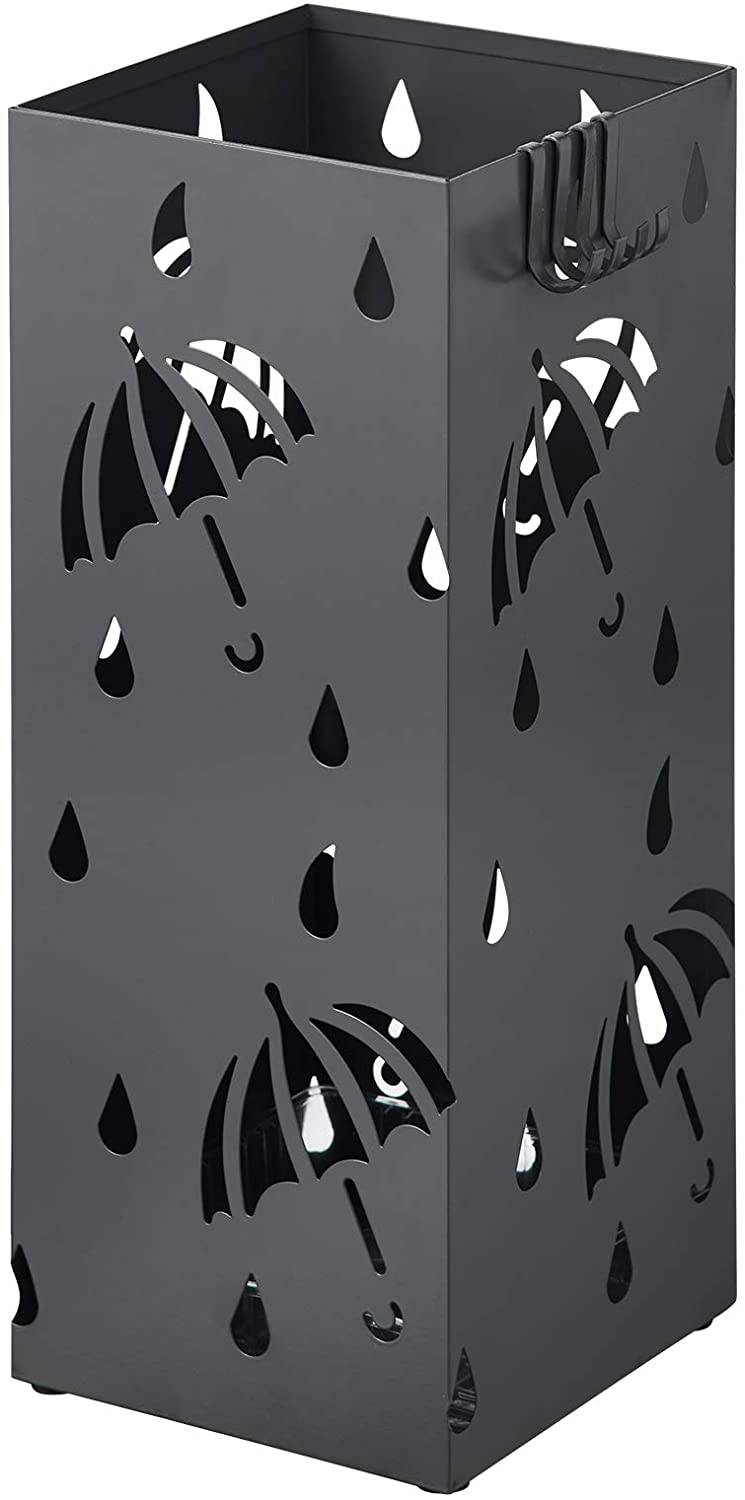 Woltu Schirmständer Regenschirmständer Schirmhalter für Gehstöcke Mit  Wasserauffangschale Haken