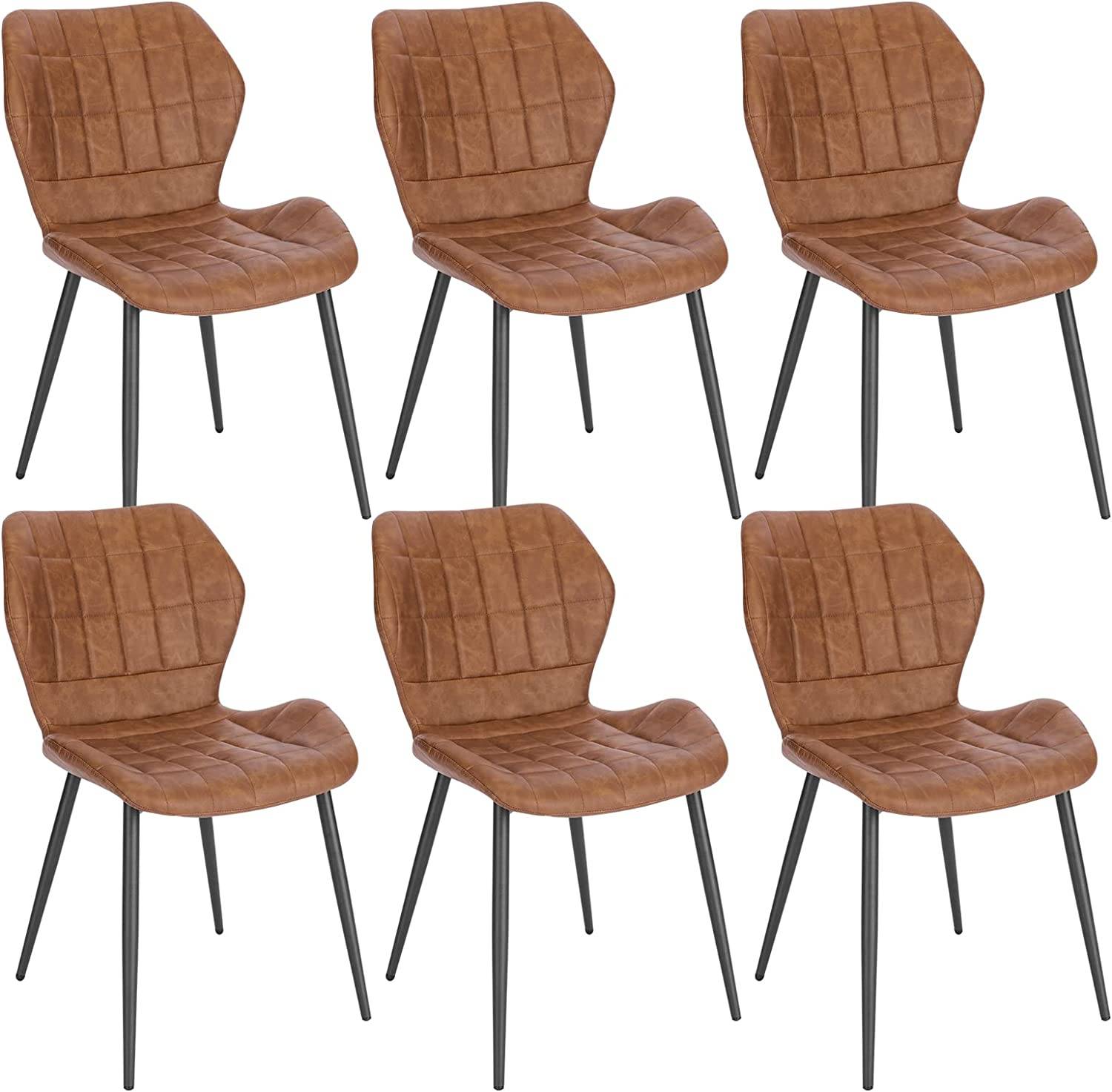 Lot de 4 chaises salle à manger-chaise de cuisine en simili cuir