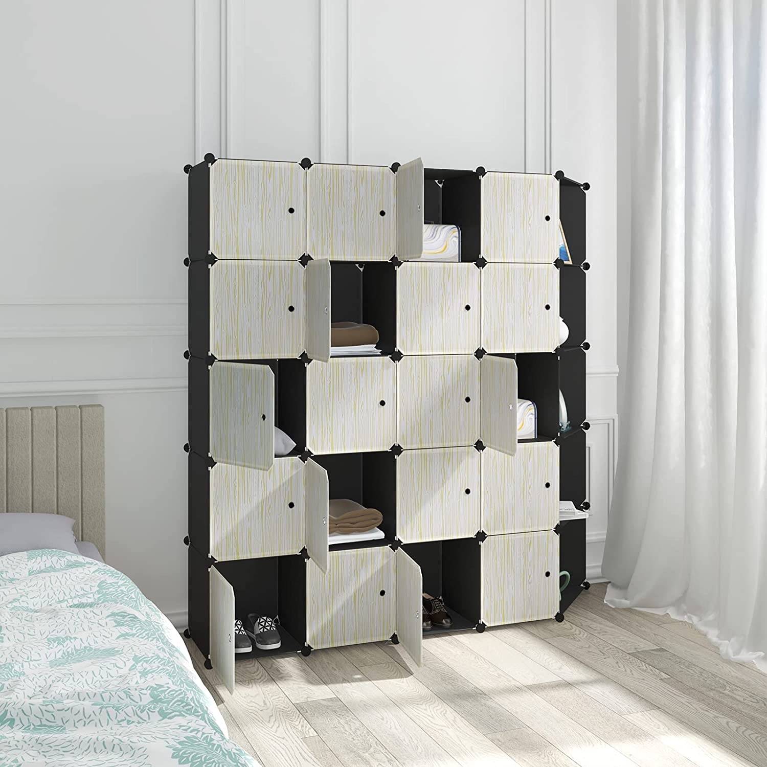 The Living Store Armoire de rangement - Plastique - 94,5x31,5x93,5cm - 9  compartiments