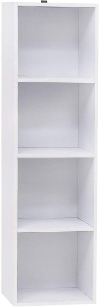 WOLTU Estantería Multiusos Moderna de 4 Niveles Librería para Sala de Esta  Escalera de Flores Blanco + Roble Claro RGB9283whe : : Hogar y  cocina