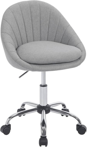 WOLTU office chair ergonomic, make-up chair, desk chair 150 kg load capacity, fabric, grey