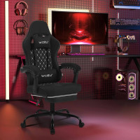 WOLTU Gaming Stuhl mit Massagefunktion, Taschenfederkissen, ergonomisch, Tech-Stoff
